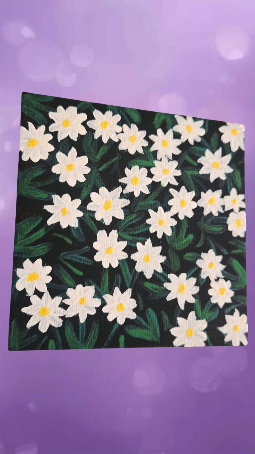 Daisy Field Mini Canvas- 4x4