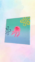 SpongeBob Style Mini Canvas- Magnetic 4x4